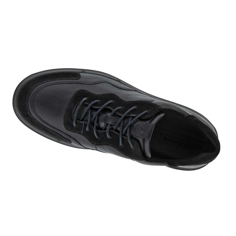 Men's Ecco Soft X Sneakers Black | Canada 640VRW